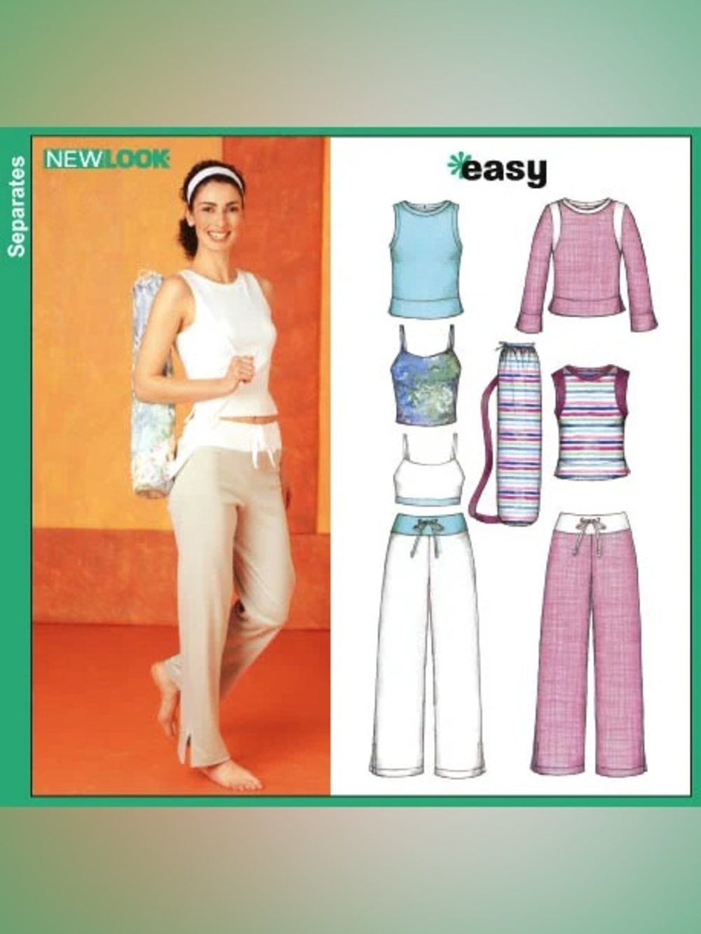 2 for 22$ 🧵 NEW LOOK 🧵 Misses, Tops, Pants & Yoga Mat Tote Sewing Pattern 6265